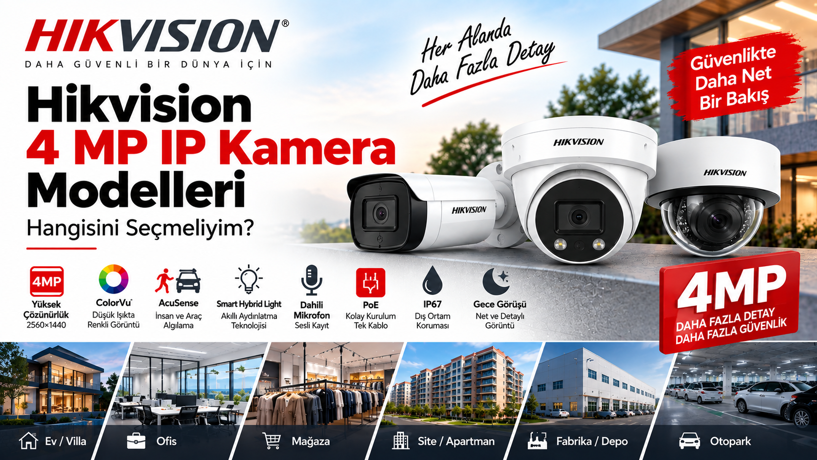 Hikvision 4 MP IP Kamera Modelleri: Hangisini Seçmeliyim?